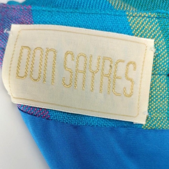 Vintage Don Sayres 80s Drop Waist Dress Linen 6 - Picture 8 of 8